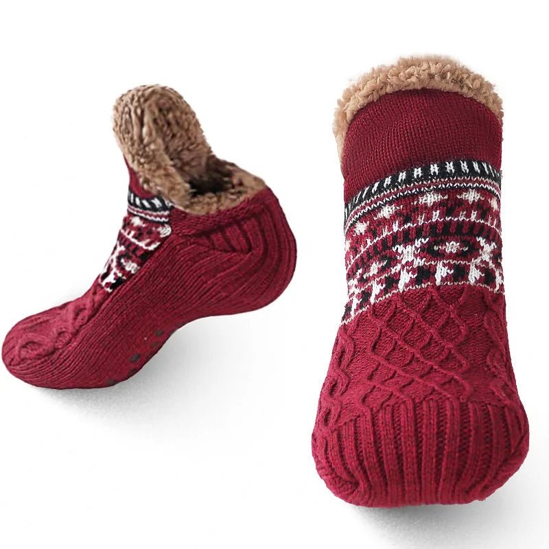 SNOWSOFT – Calcetines de casa de terciopelo grueso para dormir y comodidad interior acogedora