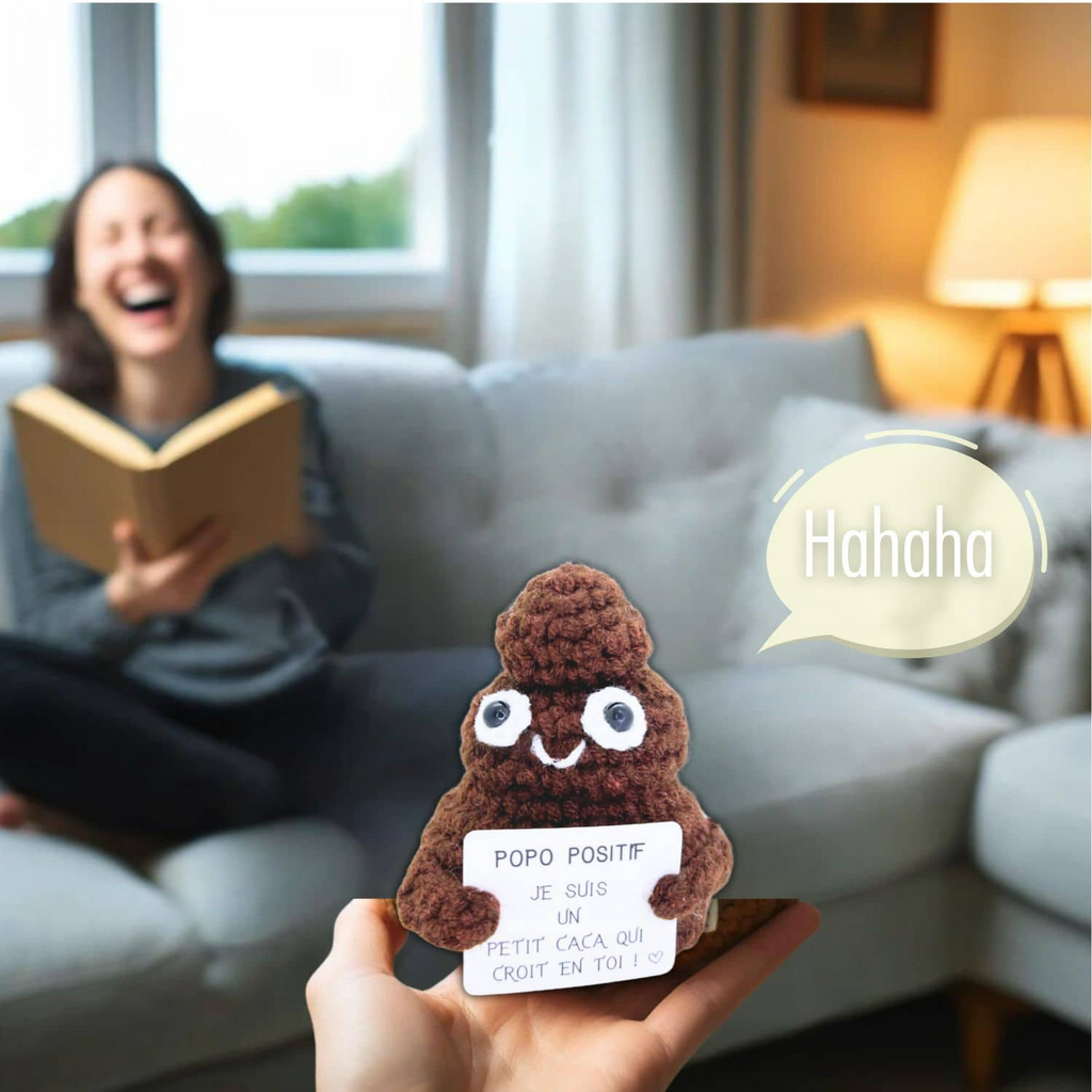 Pequeño compañero decorativo con un mensaje positivo