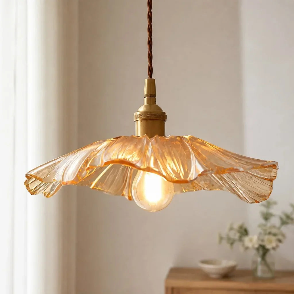 Lámpara Colgante de Vidrio en Diseño Vintage