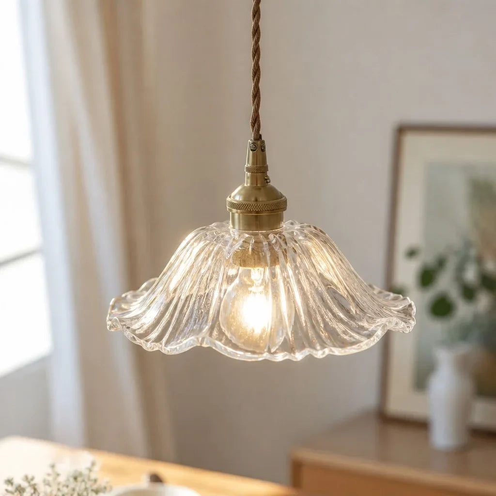 Lámpara Colgante de Vidrio en Diseño Vintage