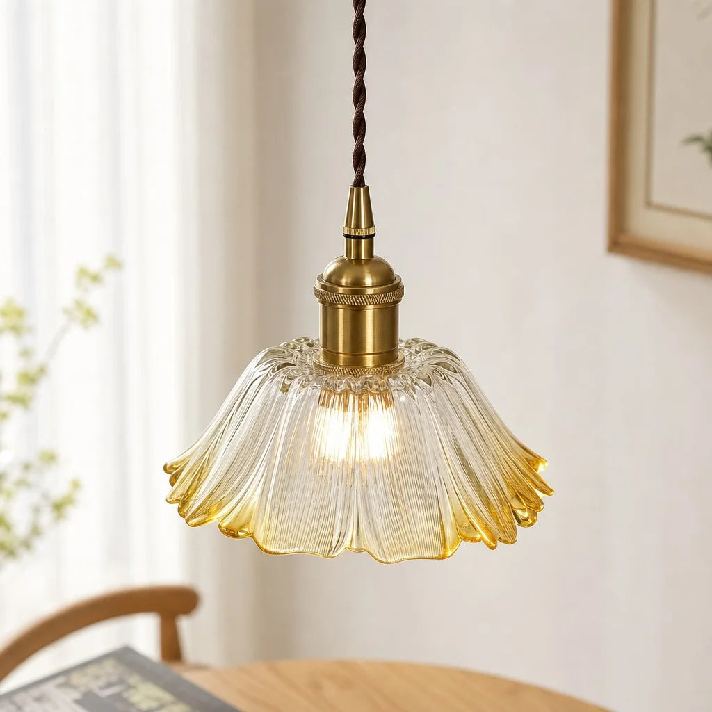 Lámpara Colgante de Vidrio en Diseño Vintage