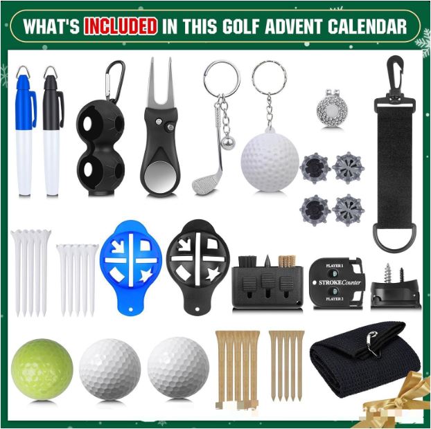 GolfTide - Set de Regalo de Calendario de Adviento de Golf