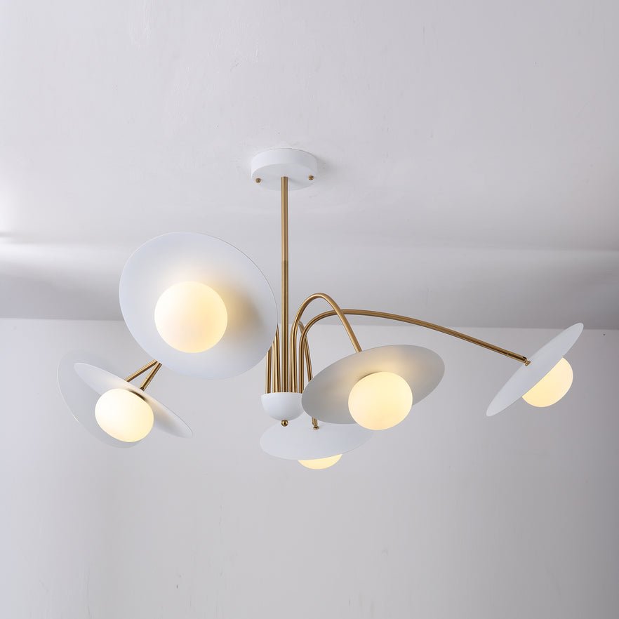 Elara | Lámpara de cristal y hierro estilo art déco