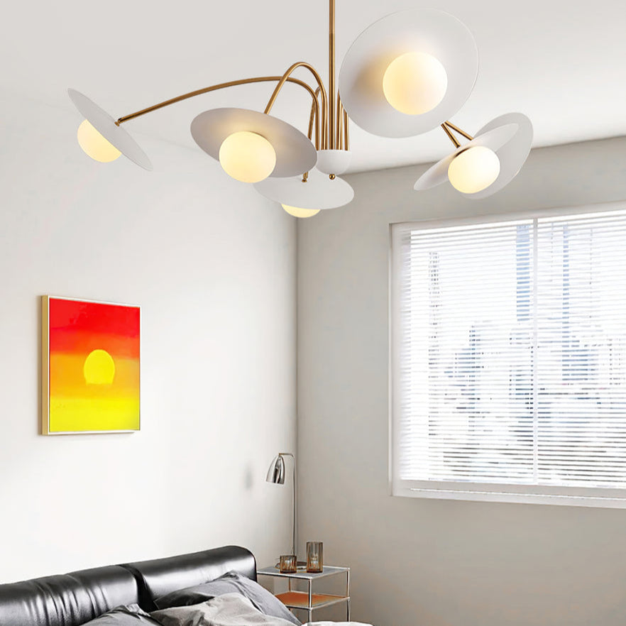 Elara | Lámpara de cristal y hierro estilo art déco
