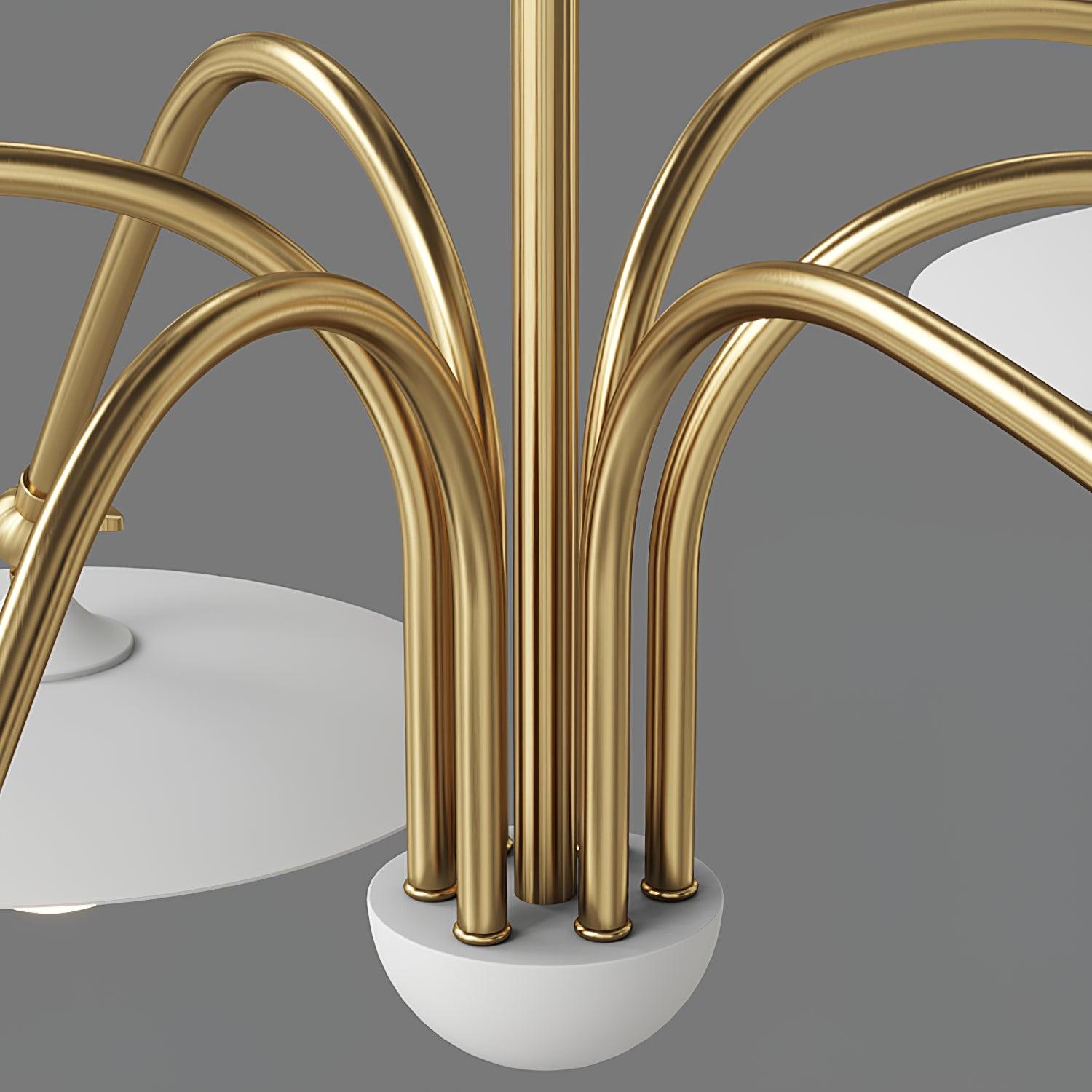Elara | Lámpara de cristal y hierro estilo art déco