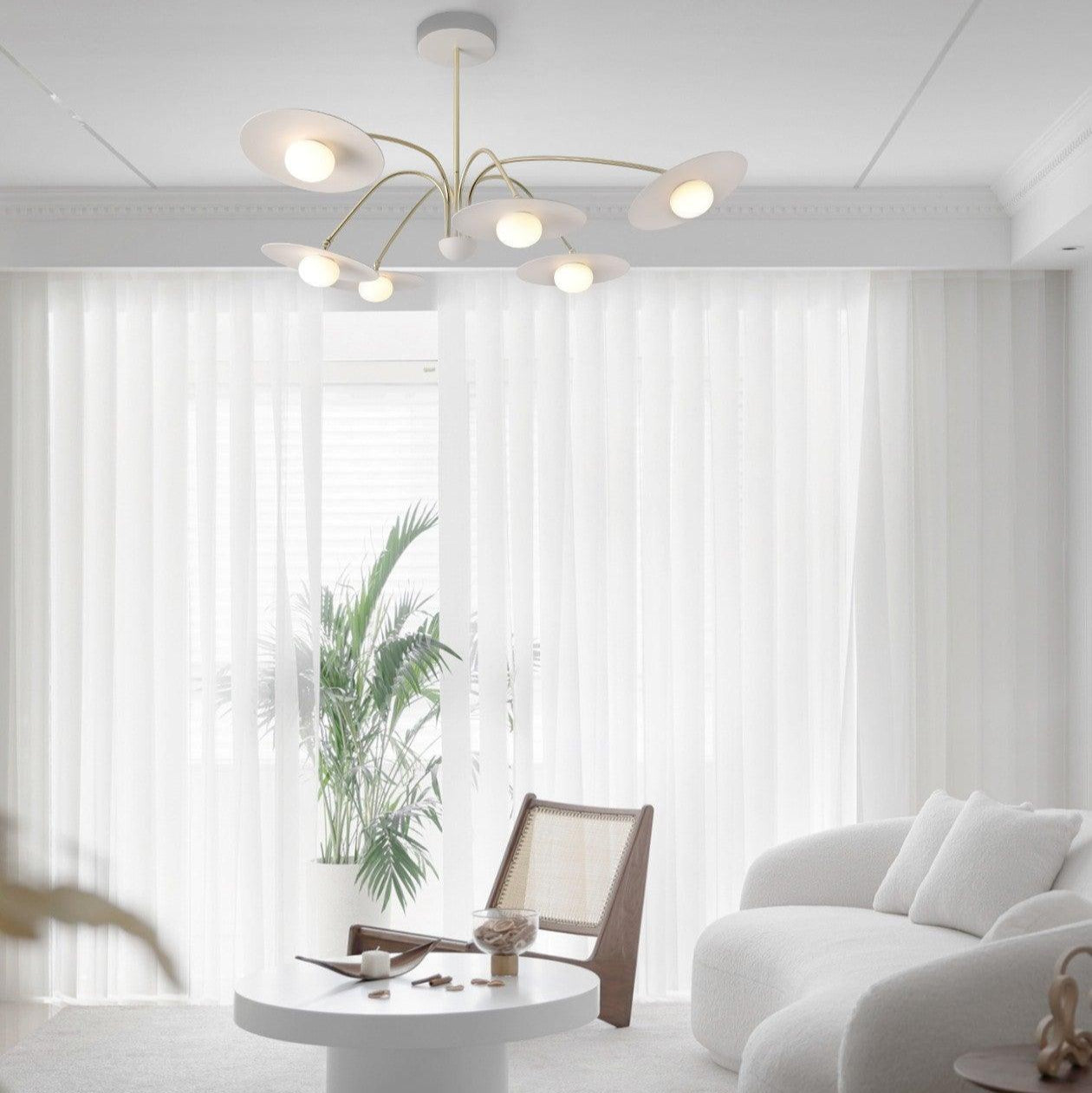 Elara | Lámpara de cristal y hierro estilo art déco