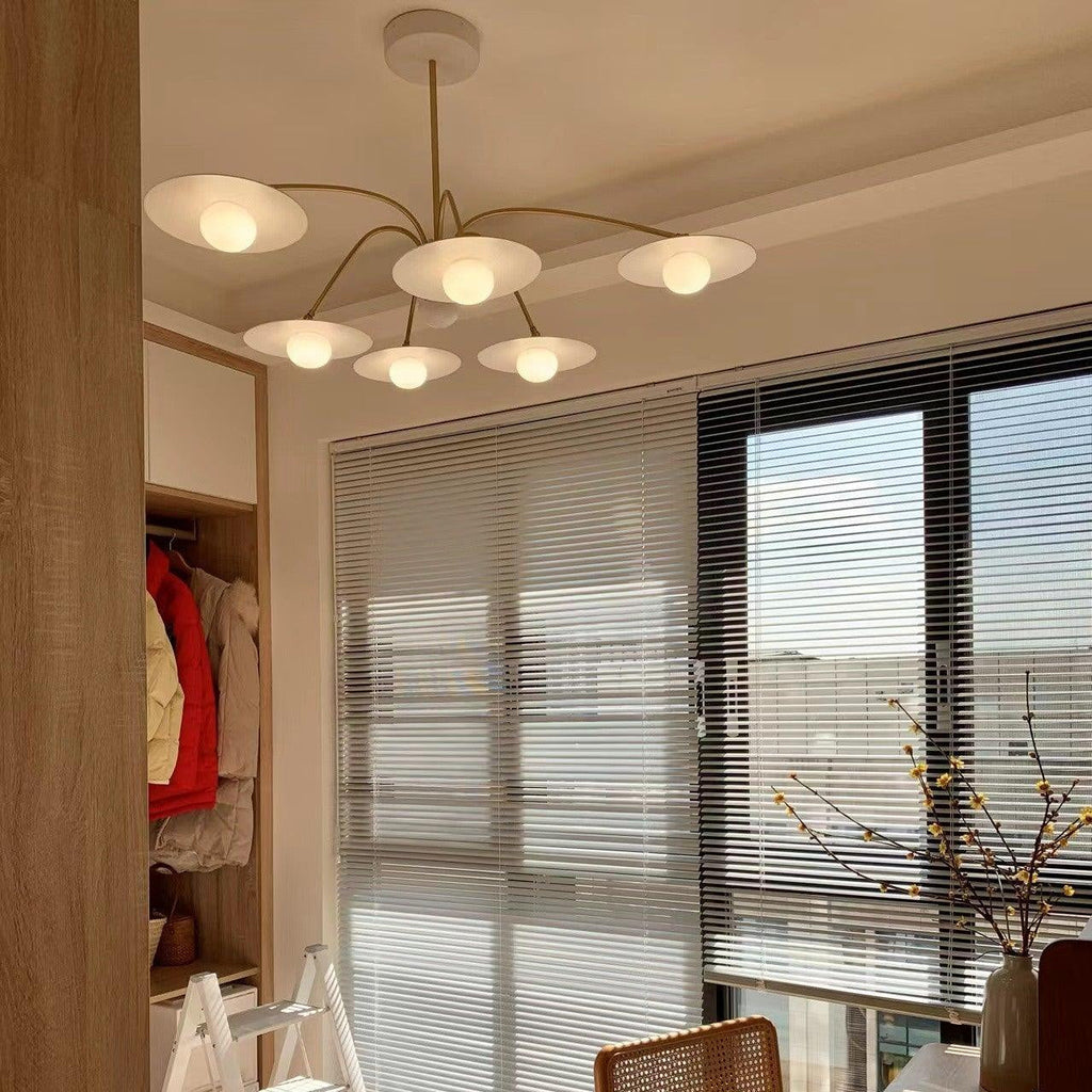 Elara | Lámpara de cristal y hierro estilo art déco