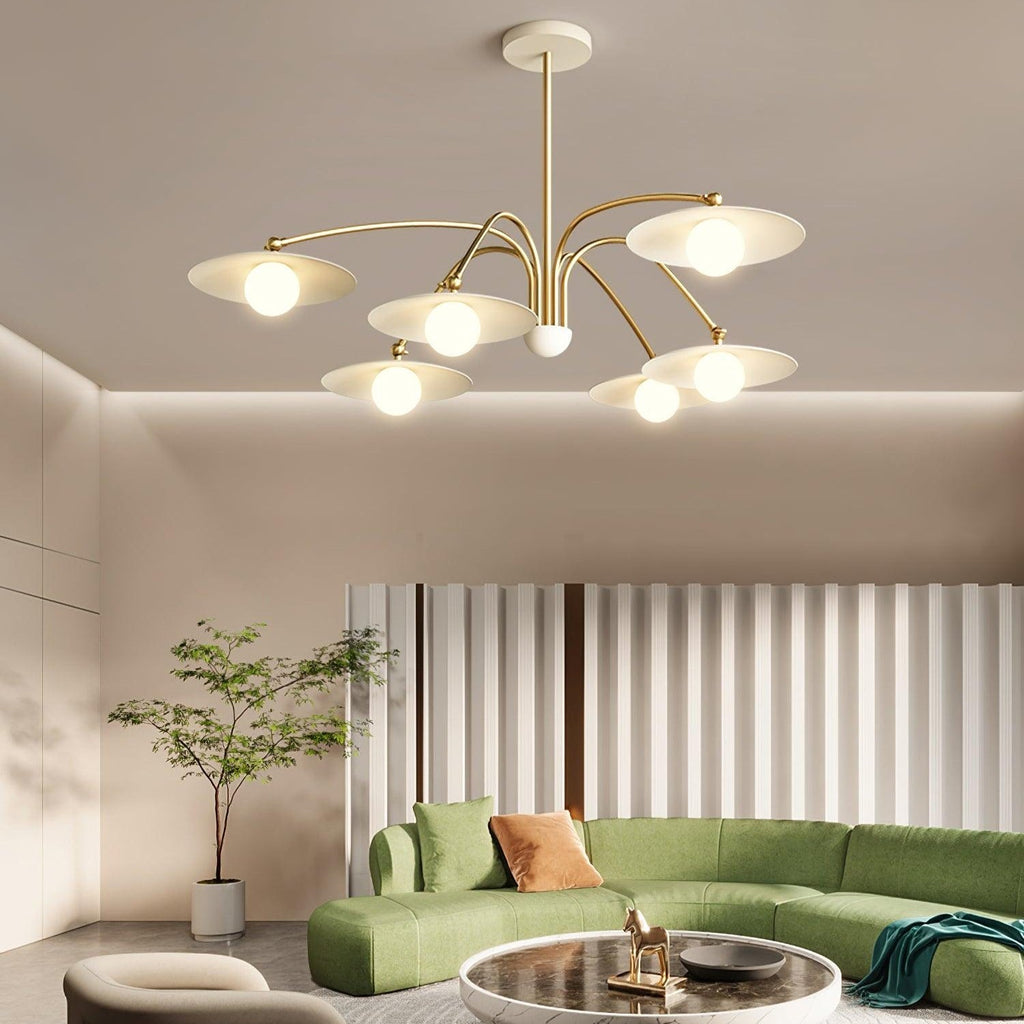 Elara | Lámpara de cristal y hierro estilo art déco