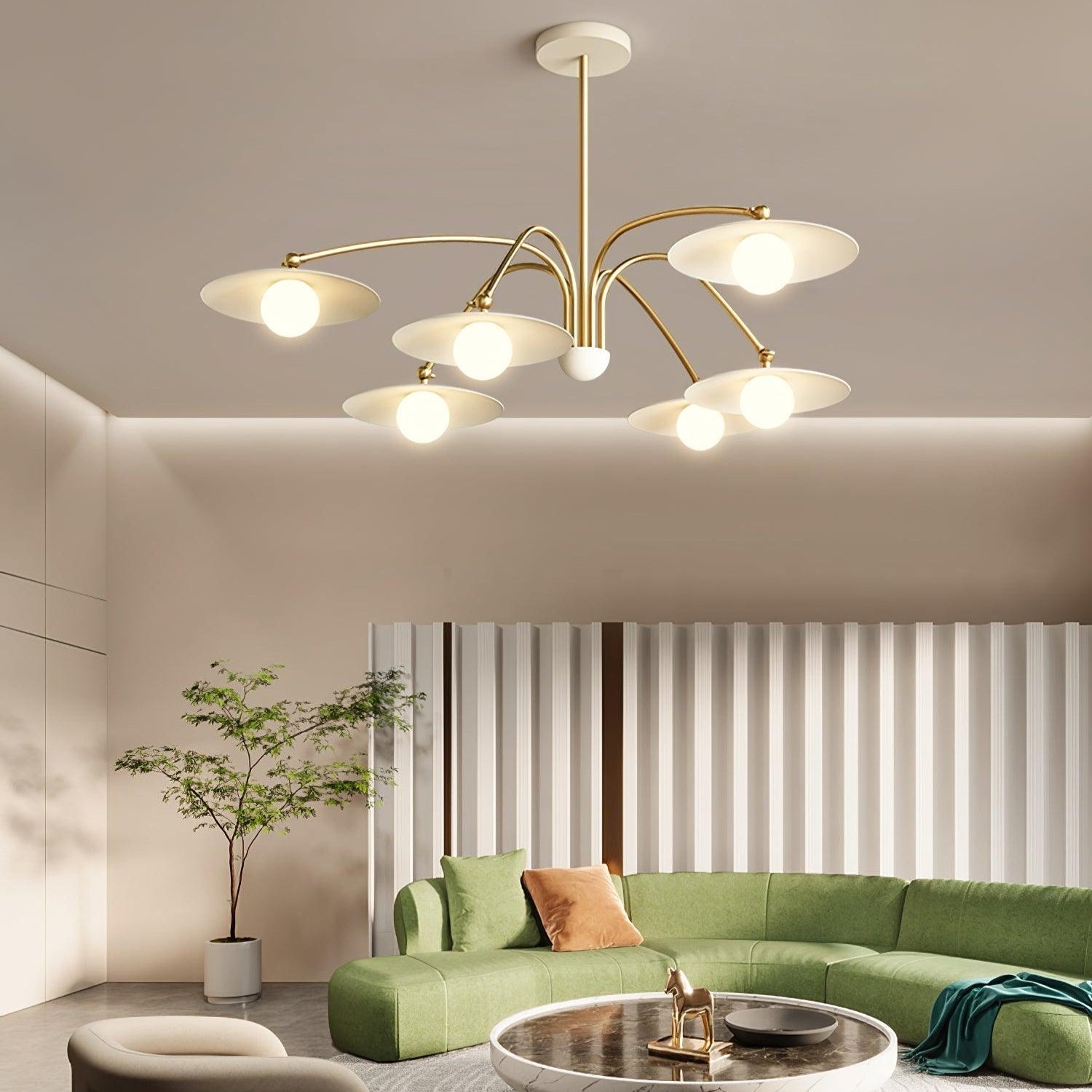 Elara | Lámpara de cristal y hierro estilo art déco