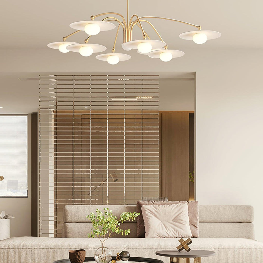 Elara | Lámpara de cristal y hierro estilo art déco