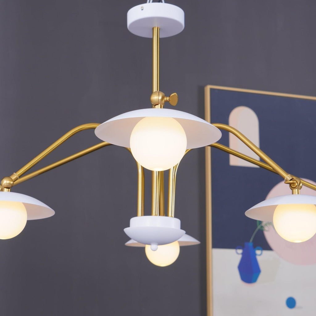 Elara | Lámpara de cristal y hierro estilo art déco