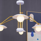 Elara | Lámpara de cristal y hierro estilo art déco