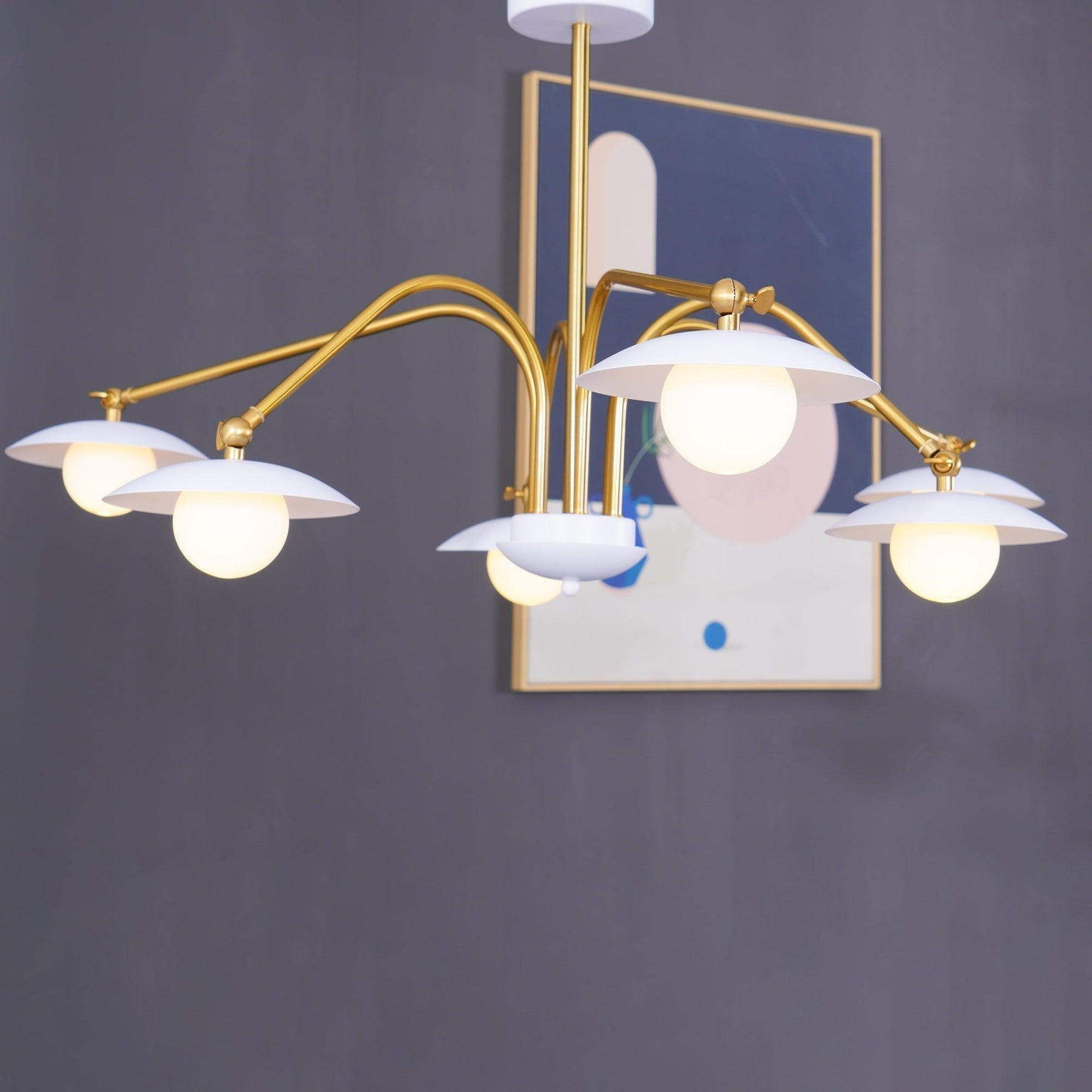 Elara | Lámpara de cristal y hierro estilo art déco