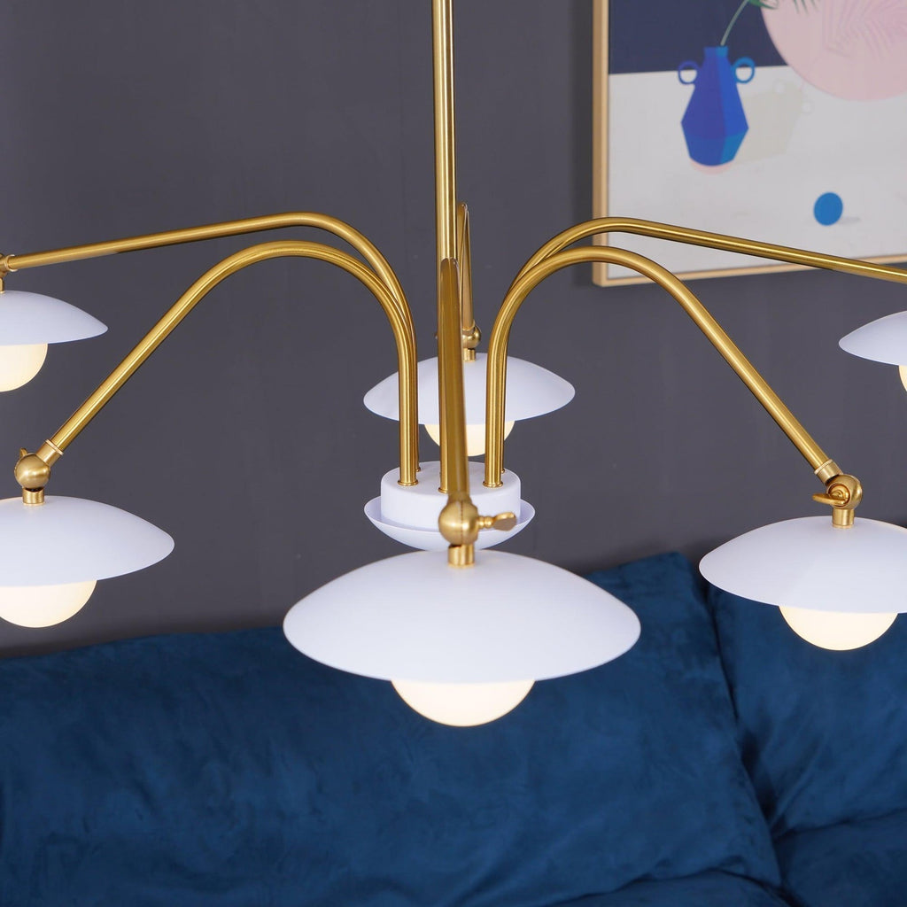 Elara | Lámpara de cristal y hierro estilo art déco