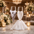 Juego de Copas de Champán para Boda de Cristal 2 piezas