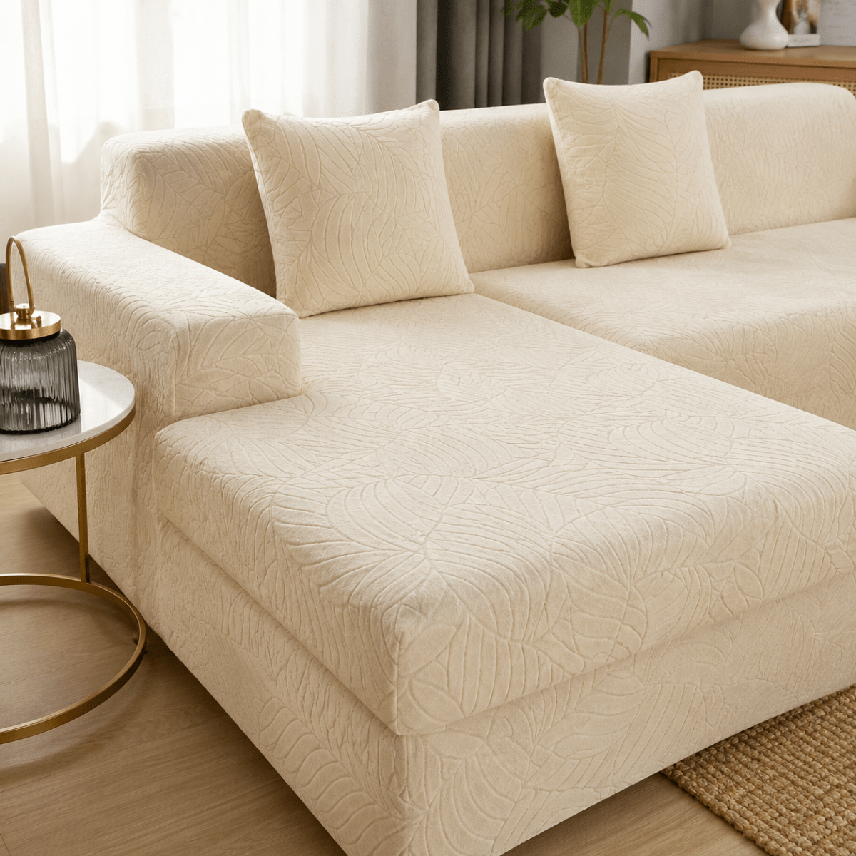 LOUNGEFIT – Funda de sofá a medida para sofás en forma de L