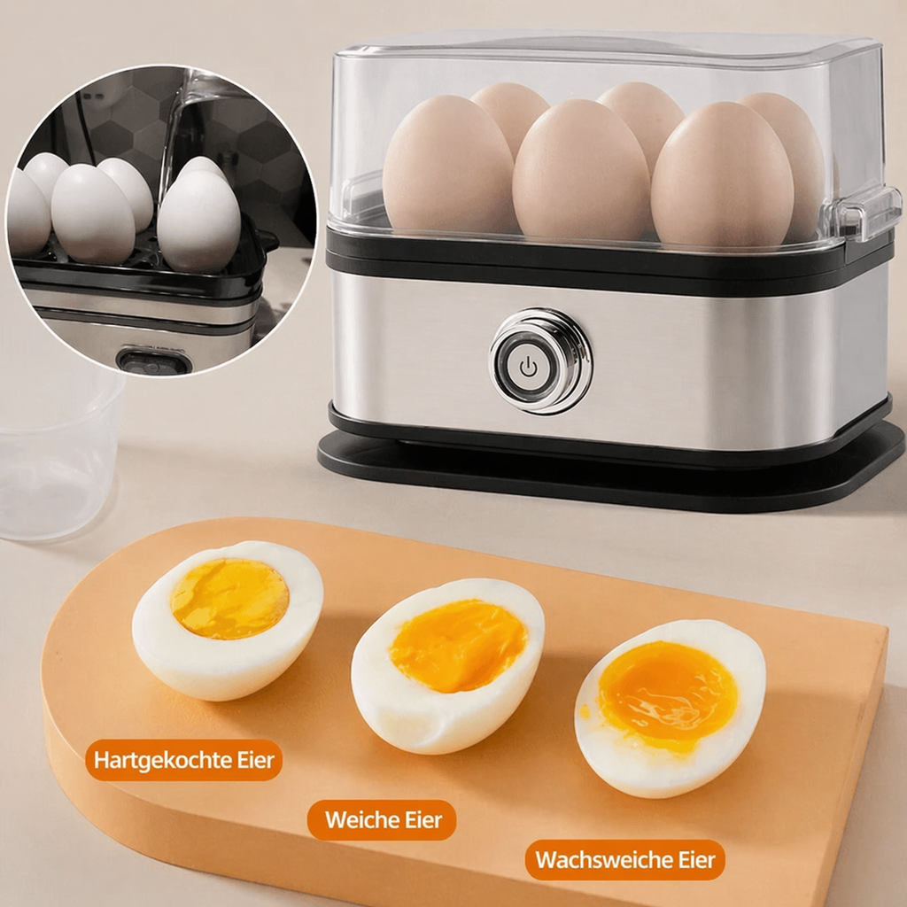 Cocinero de huevos multifuncional con tapa transparente | Kalsten