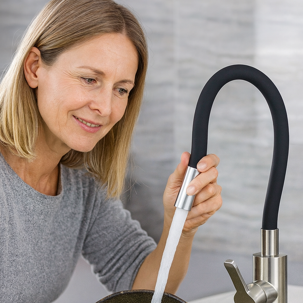 FlexiFlow™ – Extensor de grifo flexible para comodidad | 50% DESCUENTO