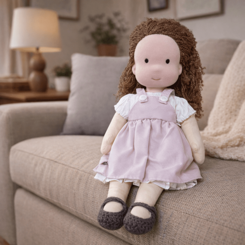 ELORA – Muñeca Waldorf hecha a mano de algodón para jugar creativamente