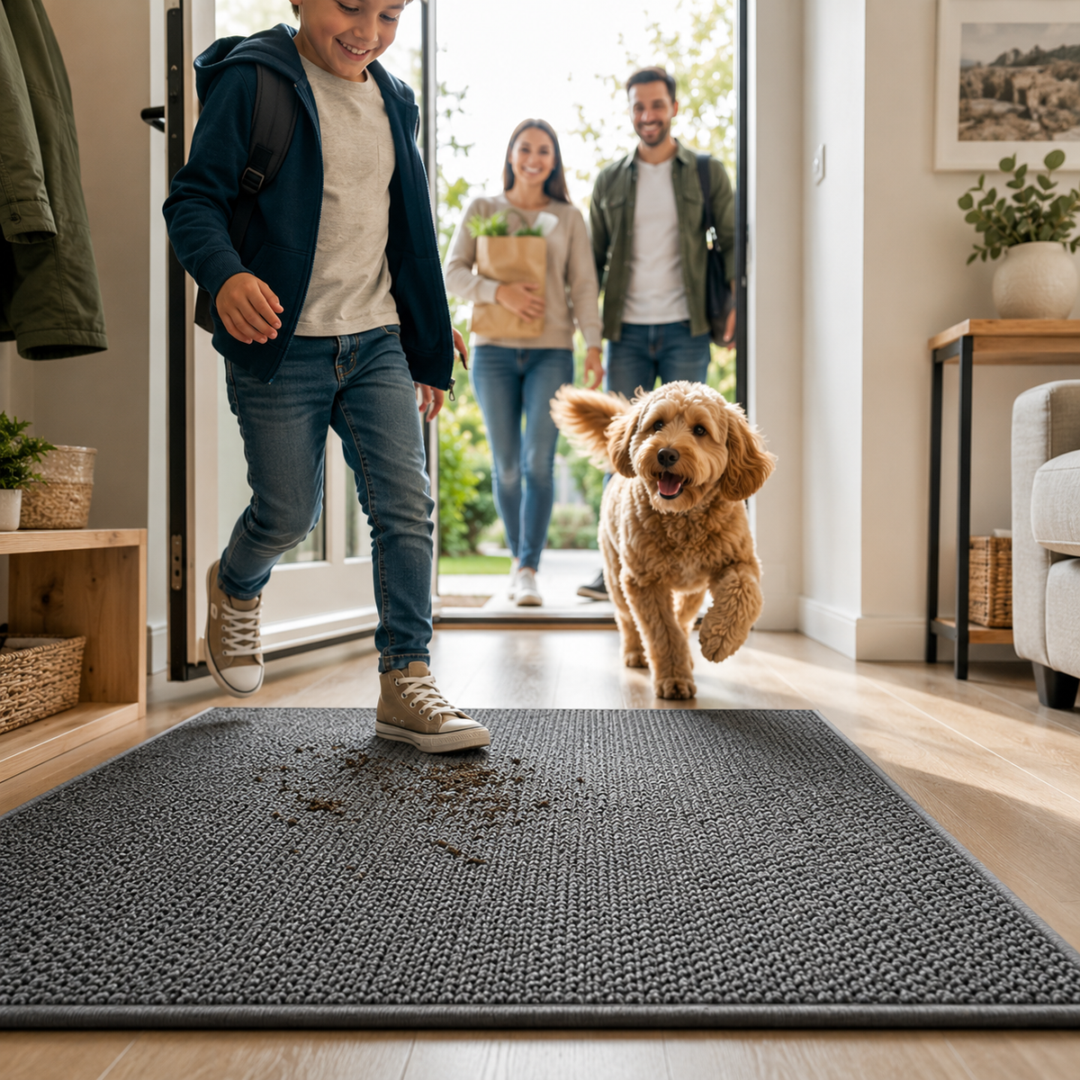 DRYZONE - Felpudo Altamente Absorbente para Entradas Limpias y Secas, tanto en Interiores como Exteriores