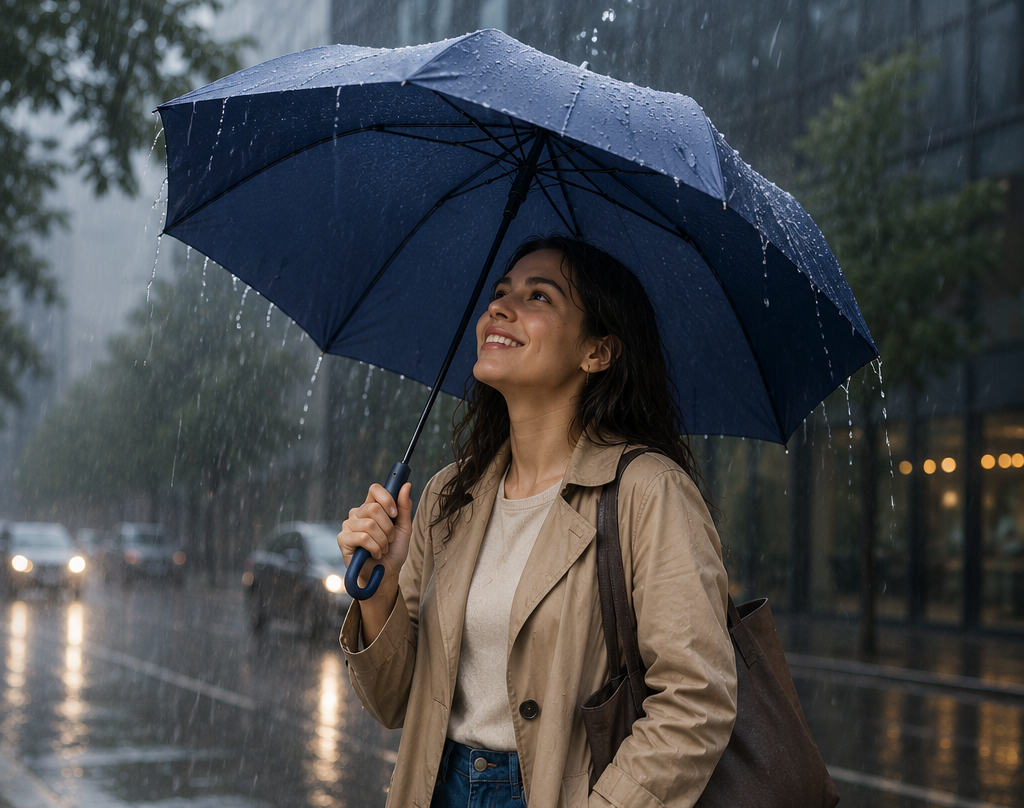 STORMLOCK - Paraguas automático a prueba de viento con estructura de 8 varillas y protección UV diseñado para una fuerte resistencia a las inclemencias del tiempo y la conveniencia en viajes diarios