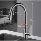 SWIVELUX – Grifo de cocina elegante con función extraíble y rotación de 360°