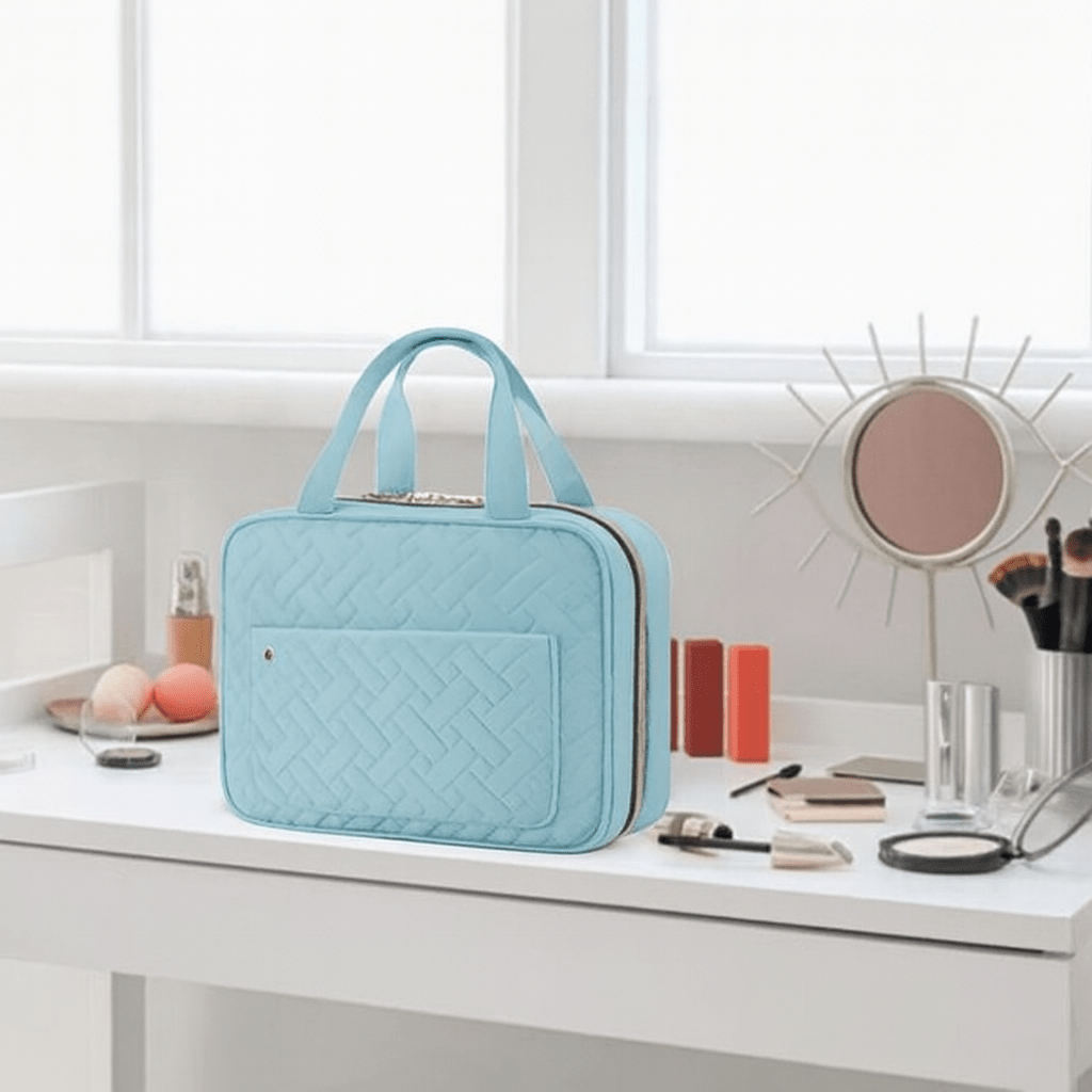 TRAVELTIDY – Organisateur de cosmétiques compact avec 4 compartiments