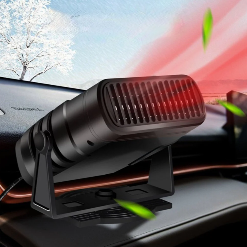 HeatRide – Calefactor compacto para automóviles con diseño de frente ventilado y cable de alimentación