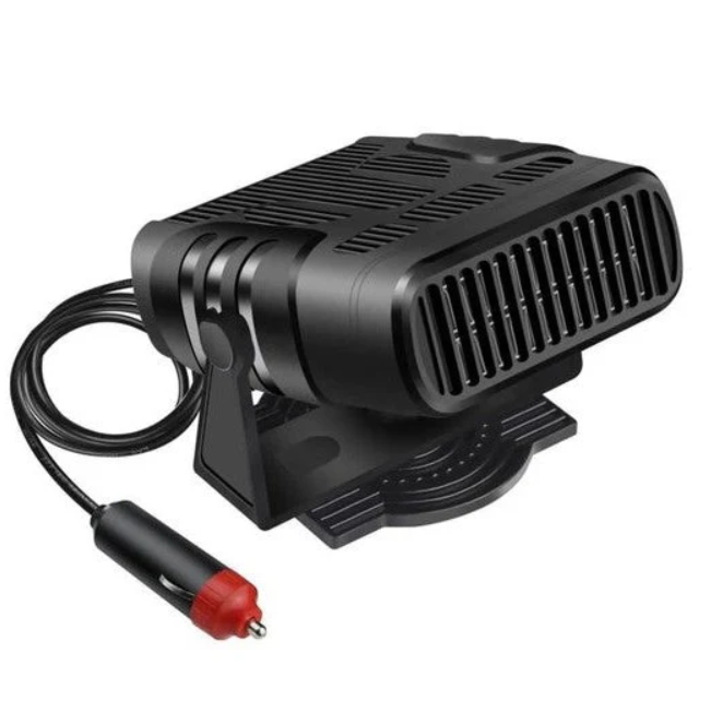 HeatRide – Calefactor compacto para automóviles con diseño de frente ventilado y cable de alimentación
