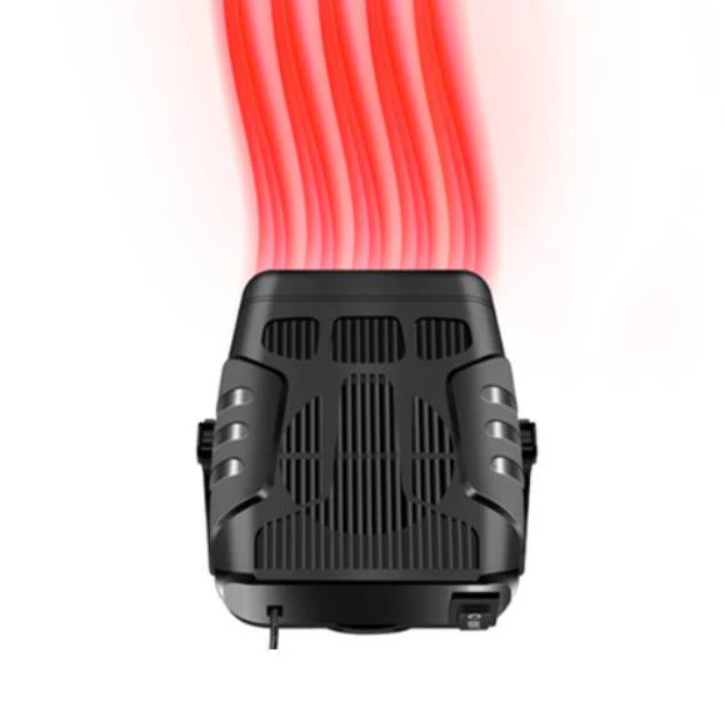 HeatRide – Calefactor compacto para automóviles con diseño de frente ventilado y cable de alimentación