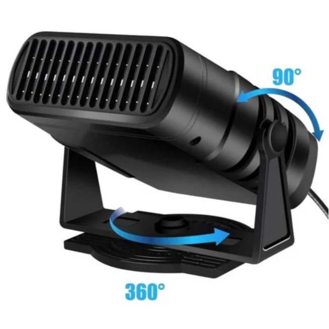 HeatRide – Calefactor compacto para automóviles con diseño de frente ventilado y cable de alimentación