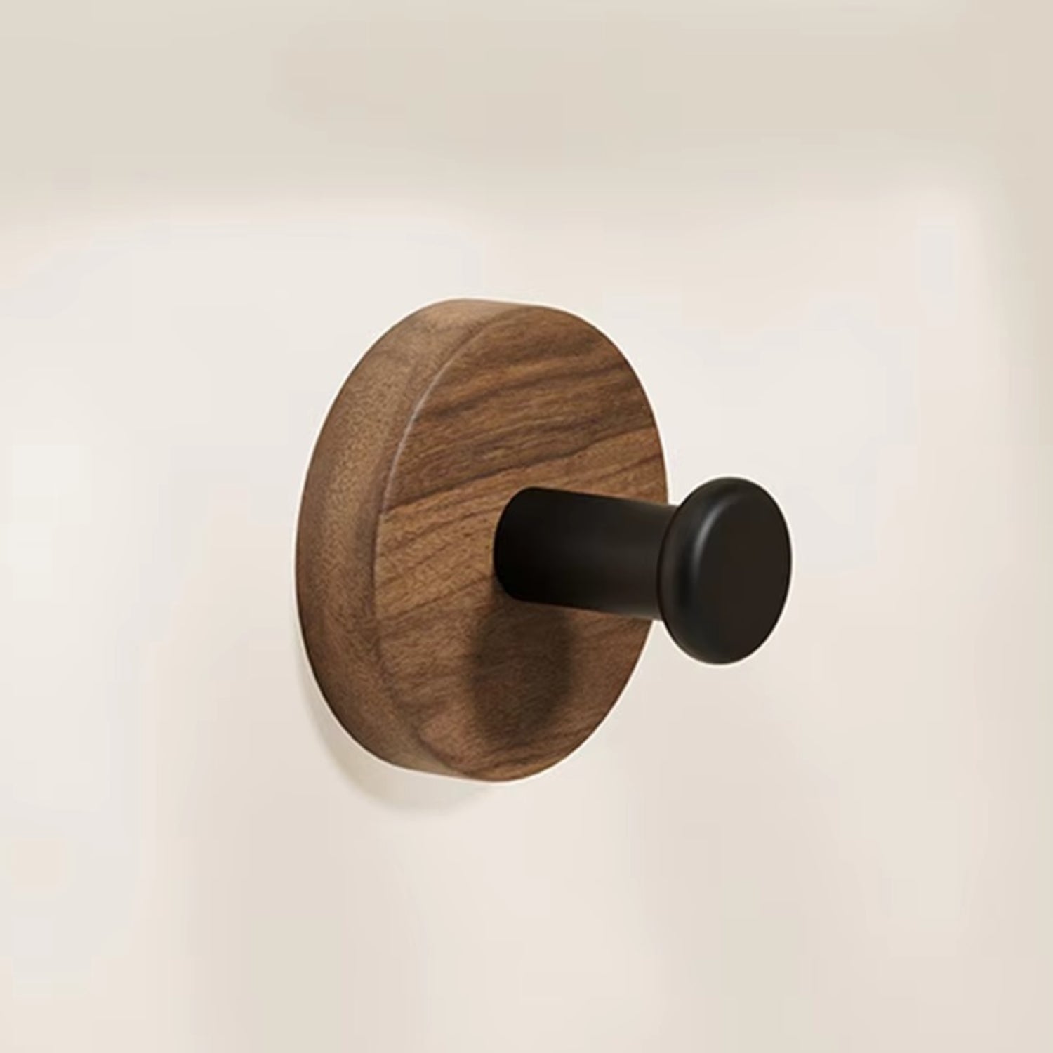 Gancho de Pared de Madera Autoadhesivo Redondo Chic