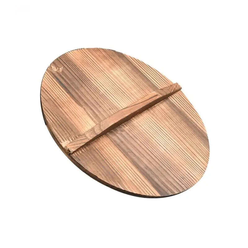 Wok de hierro auténtico hecho a mano – Calidad premium con tapa de madera