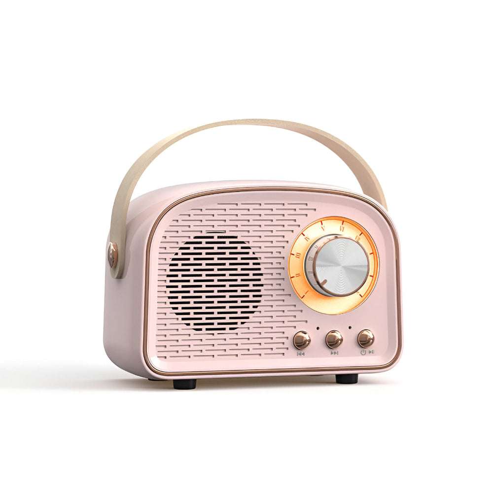 Lisslune | Altavoz Bluetooth Retro Clásico – Sistema de Sonido Inalámbrico Estiloso con Diseño de Radio Vintage
