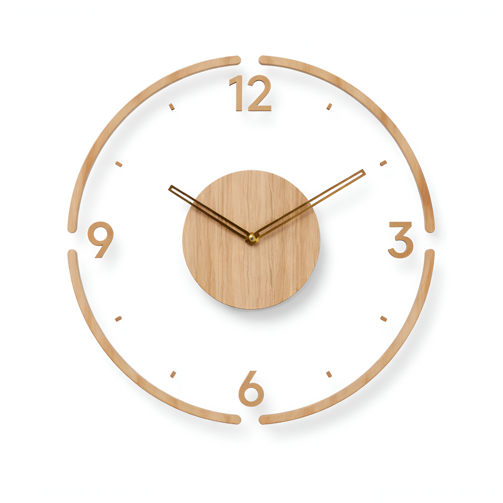 Calixto - Reloj de pared escandinavo de madera