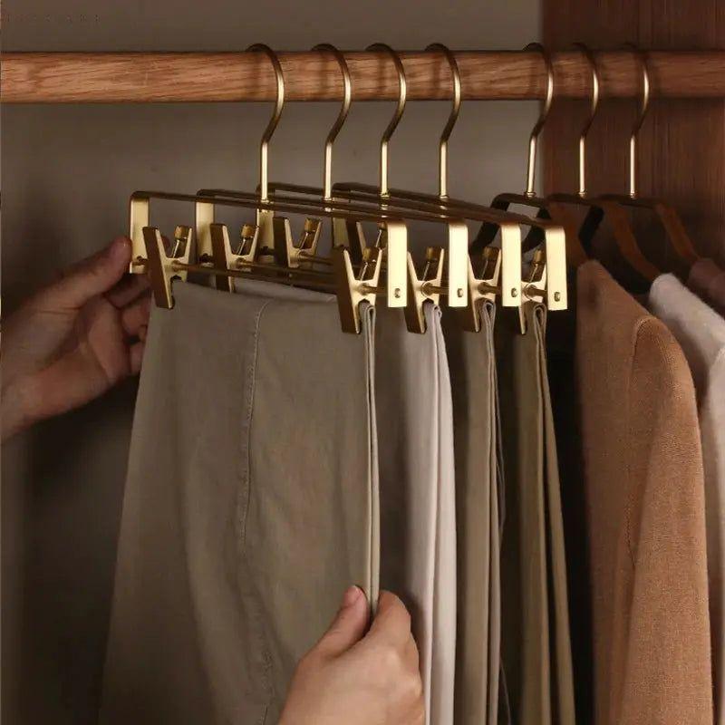 Lisslune | ClipEase – Perchas Elegantes de Acabado Mate Antideslizantes para Pantalones (Juego de 5)