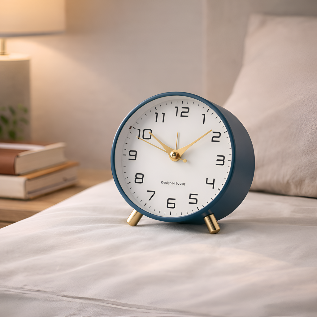 Gaëtan - Reloj Despertador Nórdico Minimalista de Mesa