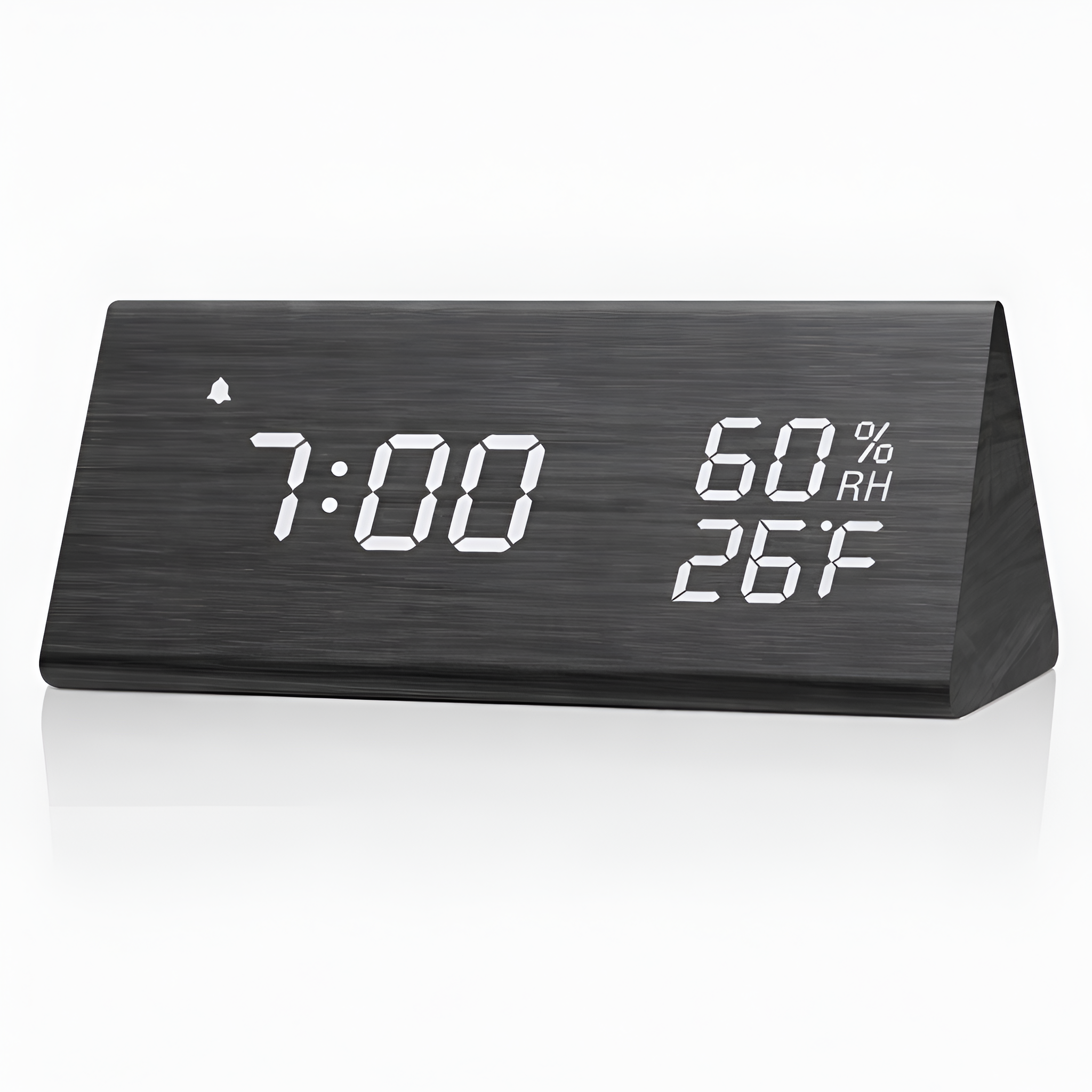 Carlos - Despertador de madera con pantalla LED