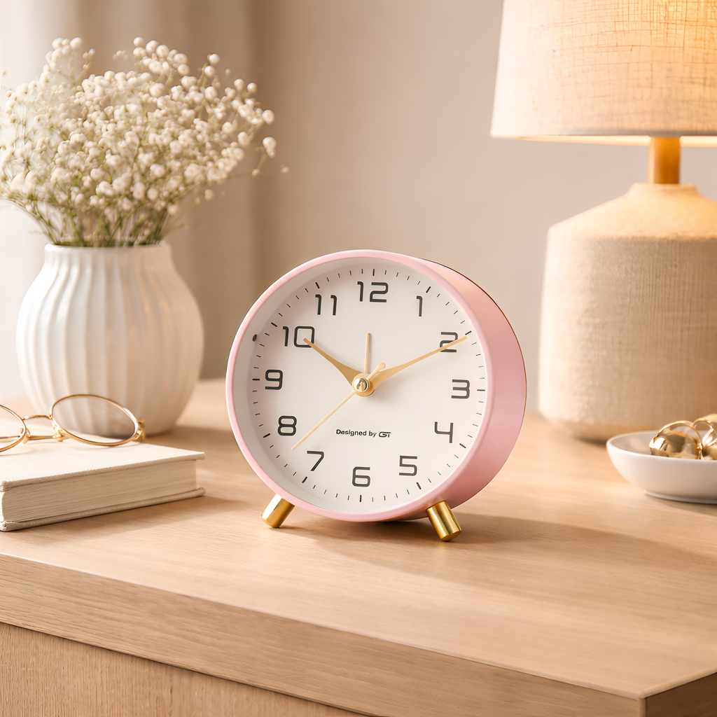 Gaëtan - Reloj Despertador Nórdico Minimalista de Mesa
