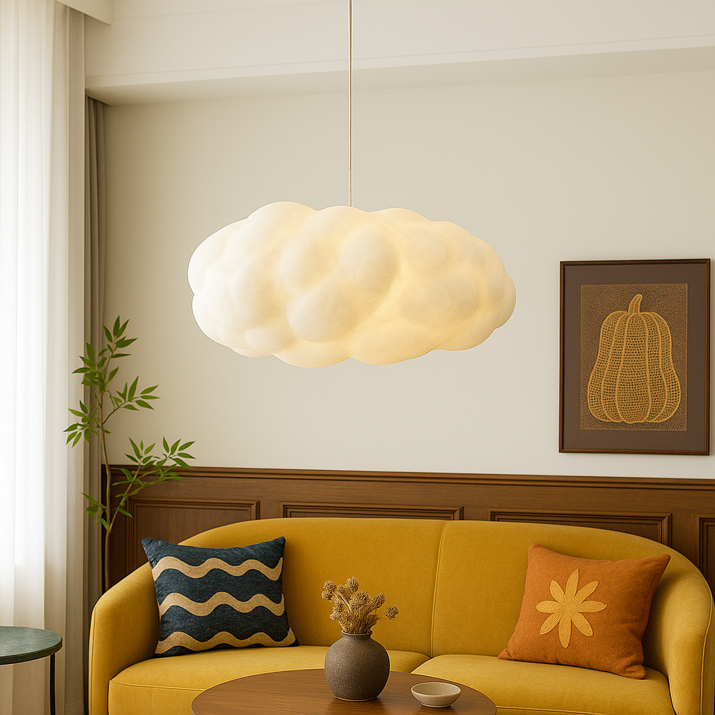 Lámpara Colgante Nube Moderna Blanca