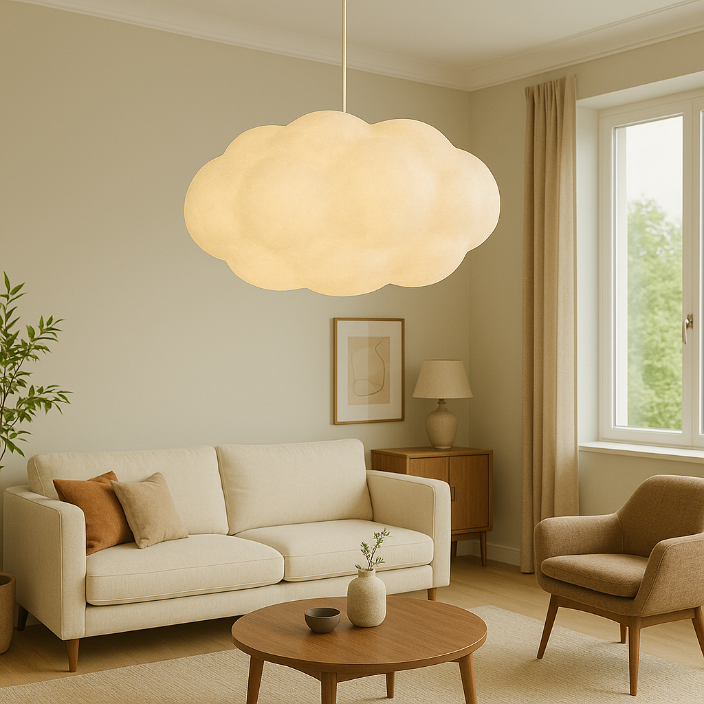 Lámpara Colgante Nube Moderna Blanca