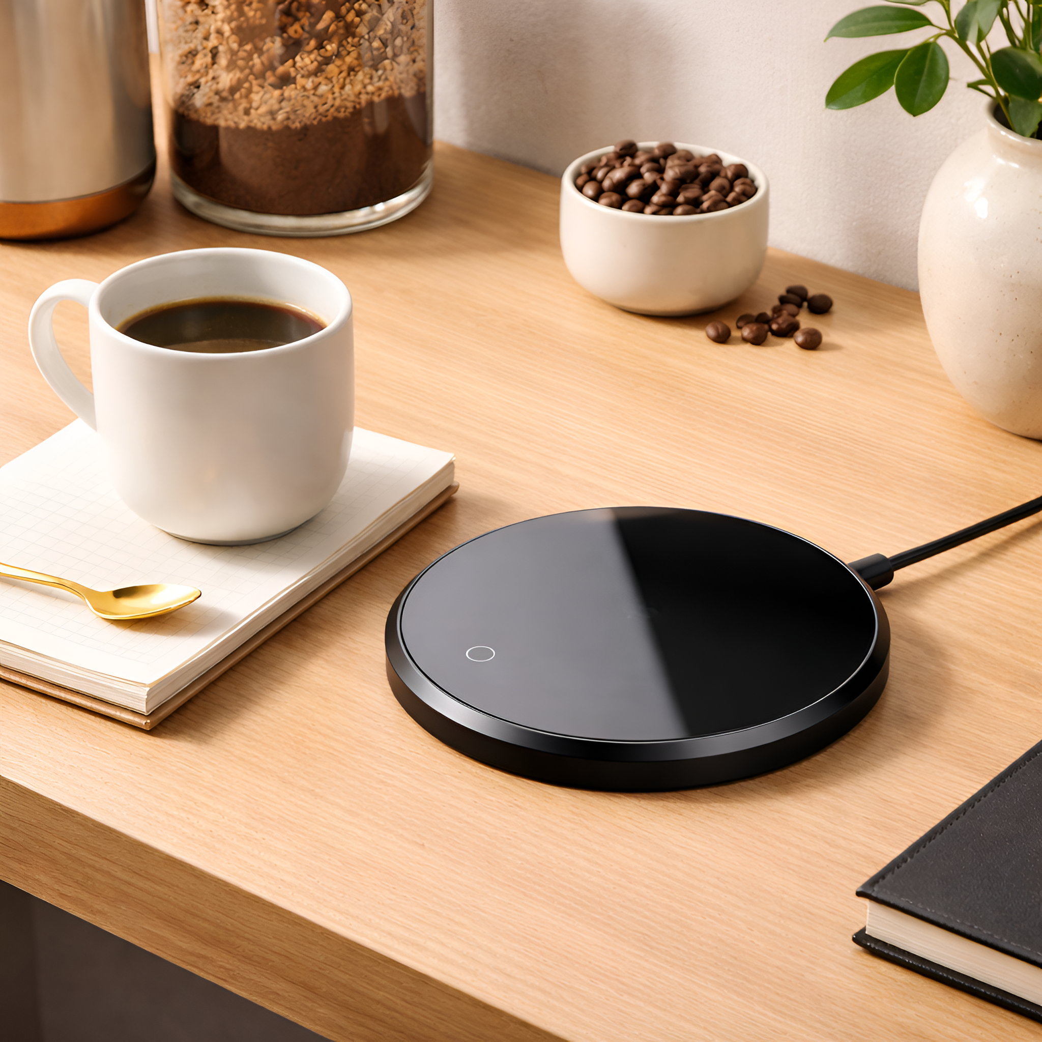 Nikandros - Calentador Eléctrico de Tazas para Café y Bebidas