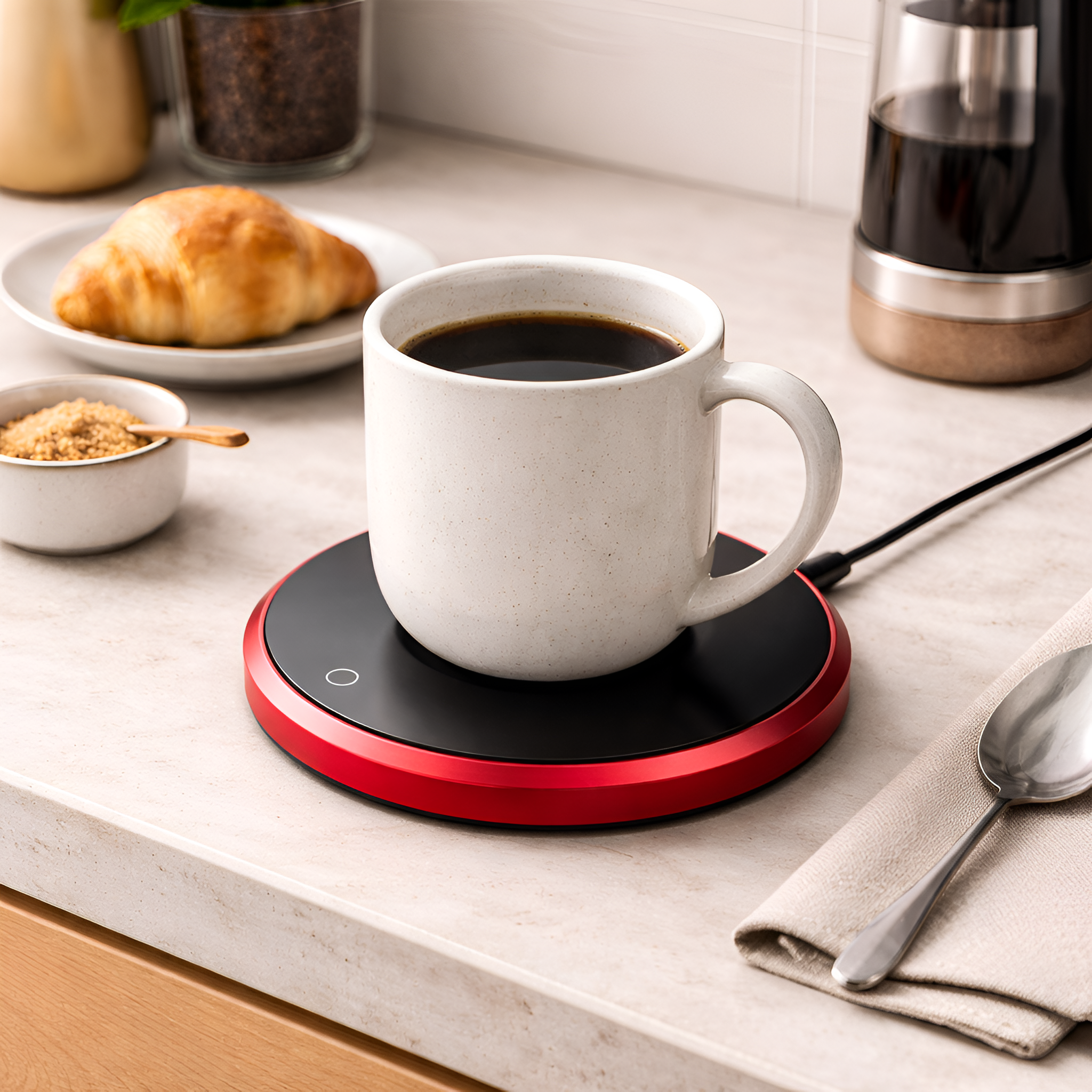 Nikandros - Calentador Eléctrico de Tazas para Café y Bebidas