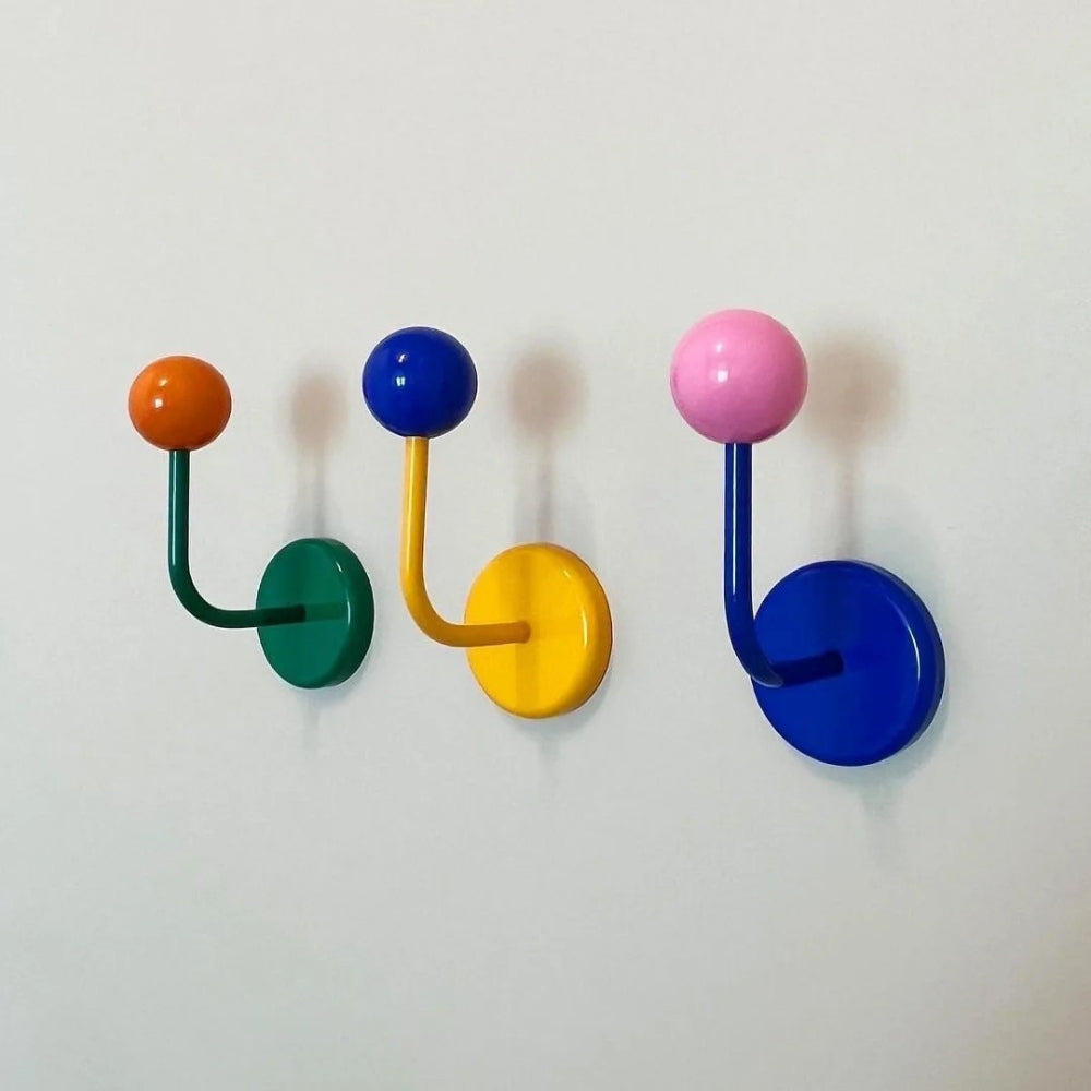 Ganchos de Bola de Madera Magnética Colorida para Almacenamiento en el Hogar