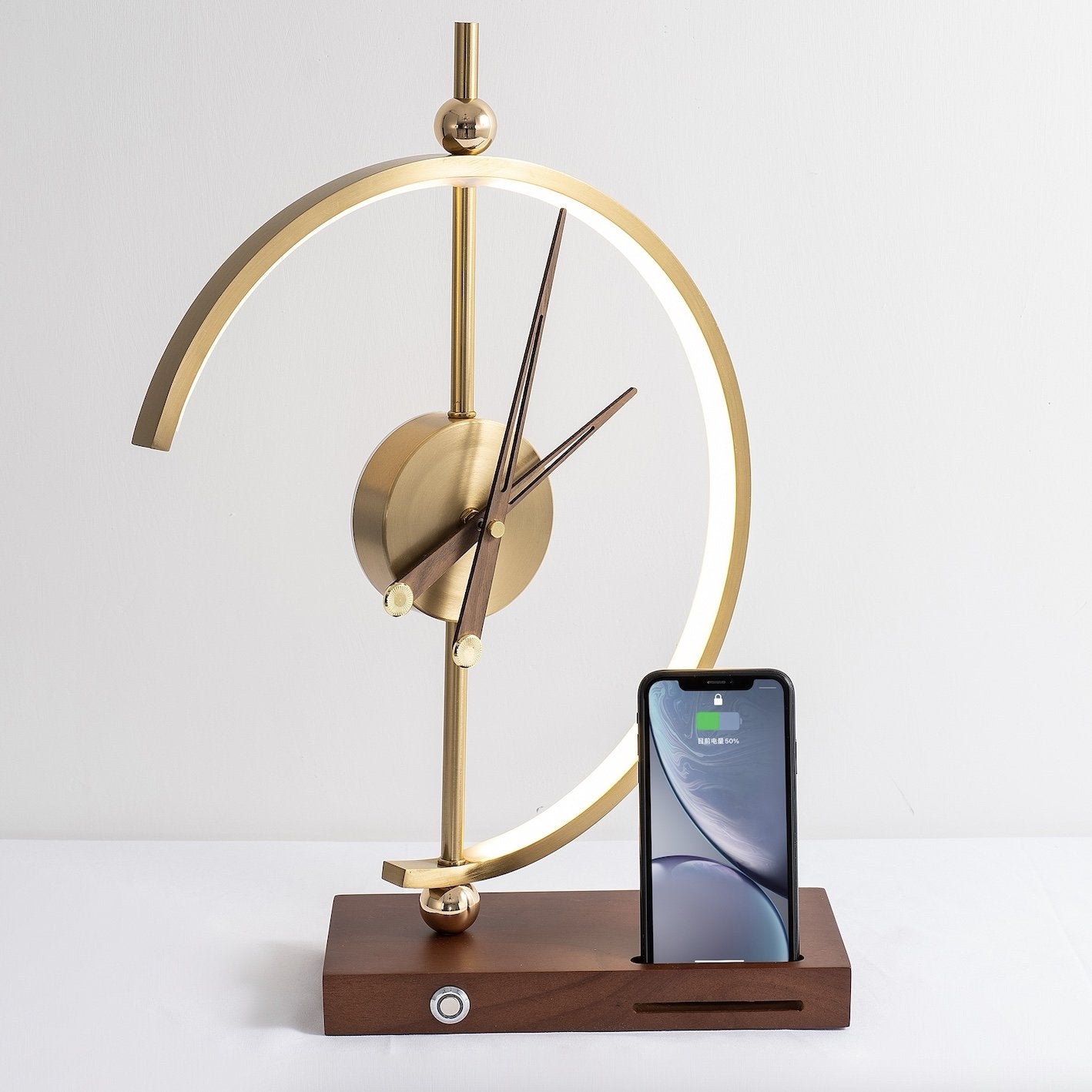 Aurelia – Reloj de mesa LED con función de carga Qi