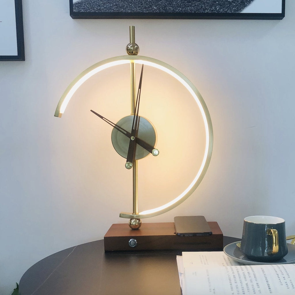 Aurelia – Reloj de mesa LED con función de carga Qi