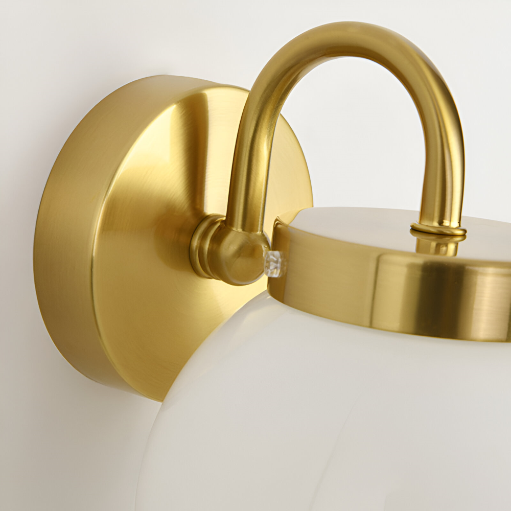Aplique de pared de vidrio esférico contemporáneo con diseño a rayas