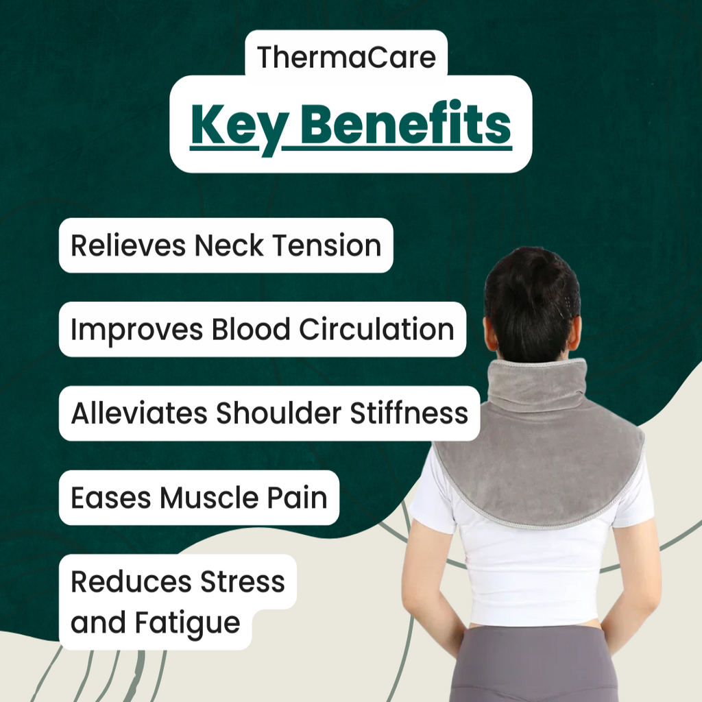 Lisslune | Almohadilla Térmica y Masajeadora para el Cuello | Calor para Cuello y Hombros para la Relajación Muscular | Configuraciones Ajustables para Alivio del Estrés | Alivio y Relajación del Dolor en el Cuello