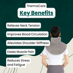 Lisslune | Almohadilla Térmica y Masajeadora para el Cuello | Calor para Cuello y Hombros para la Relajación Muscular | Configuraciones Ajustables para Alivio del Estrés | Alivio y Relajación del Dolor en el Cuello