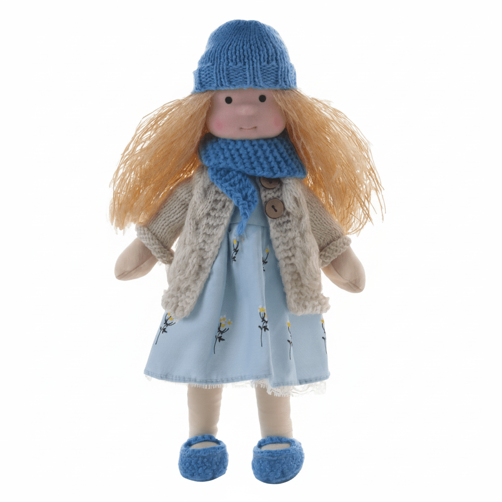 ELORA – Muñeca Waldorf hecha a mano de algodón para jugar creativamente